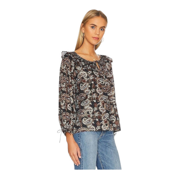 NWT Cleobella Jillian Blouse in Avalon Block Print Revolve size small - Picture 2 of 11